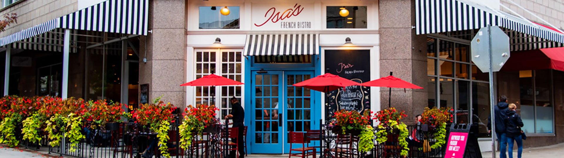 Location of Isa's French Bistro Restaurant, Asheville